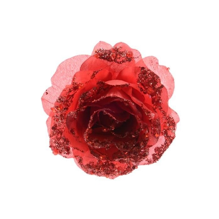 ROSA CCLIP E GLITTER RED D14C